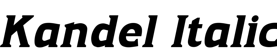 Kandel Italic cкачати шрифт безкоштовно